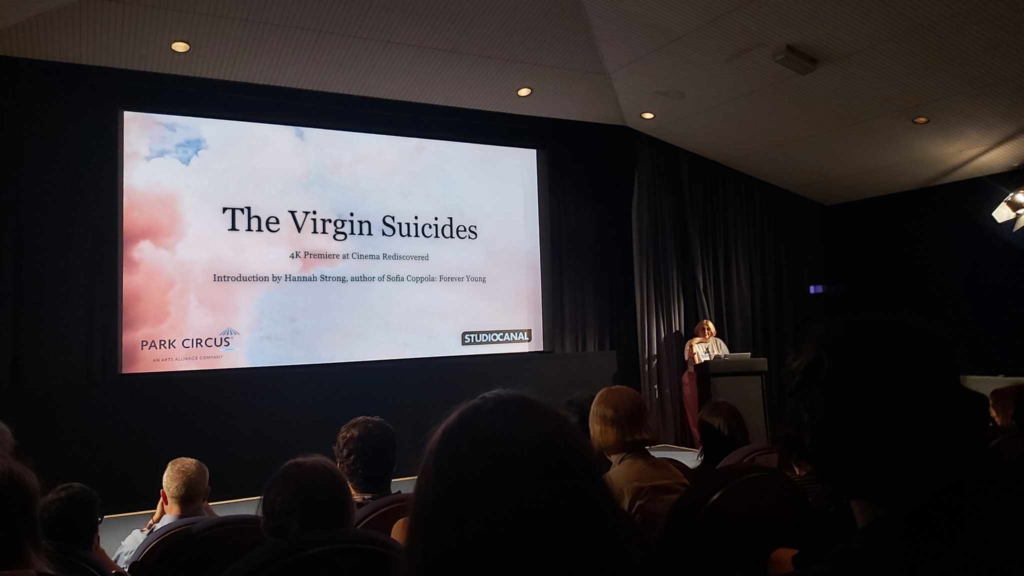 Hannah Strong introducing The Virgin Suicides at Cinema Rediscovered